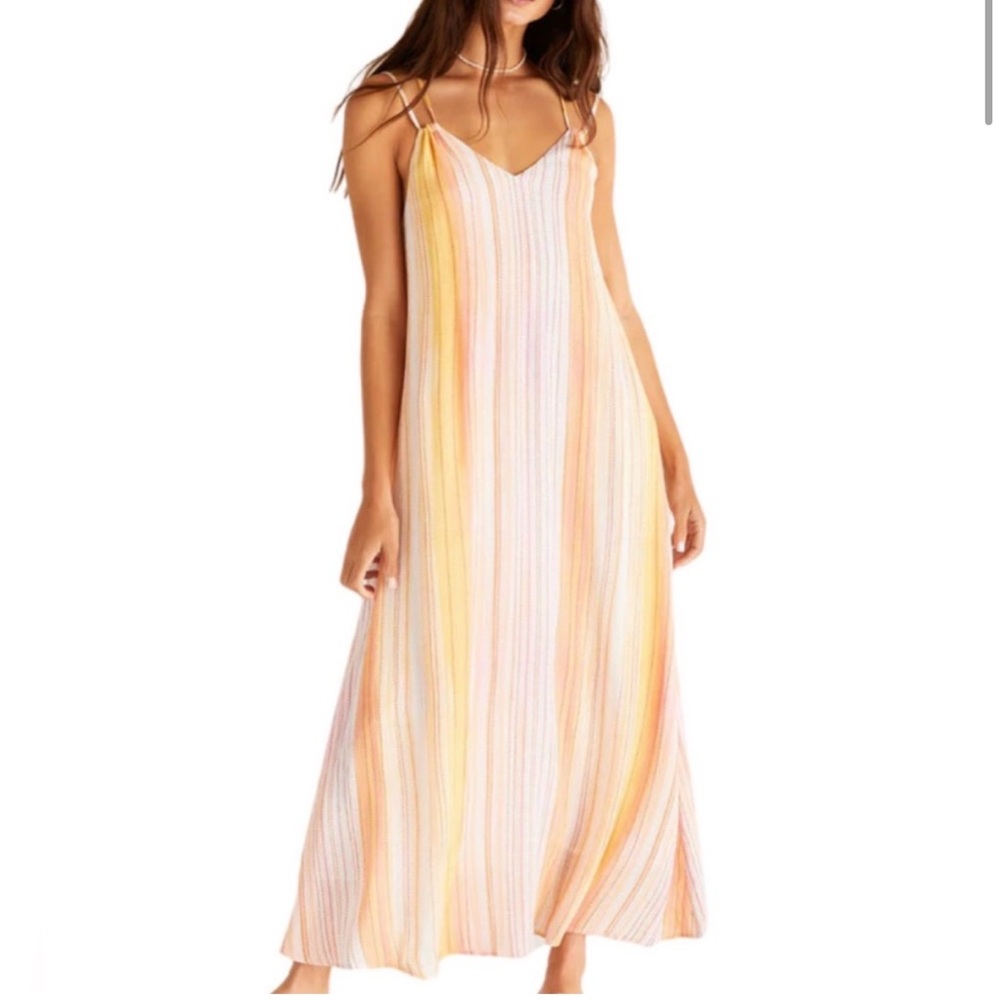 Z Supply Sayulita Rainbow Women’s Maxi Dress In Paradise Pink size small